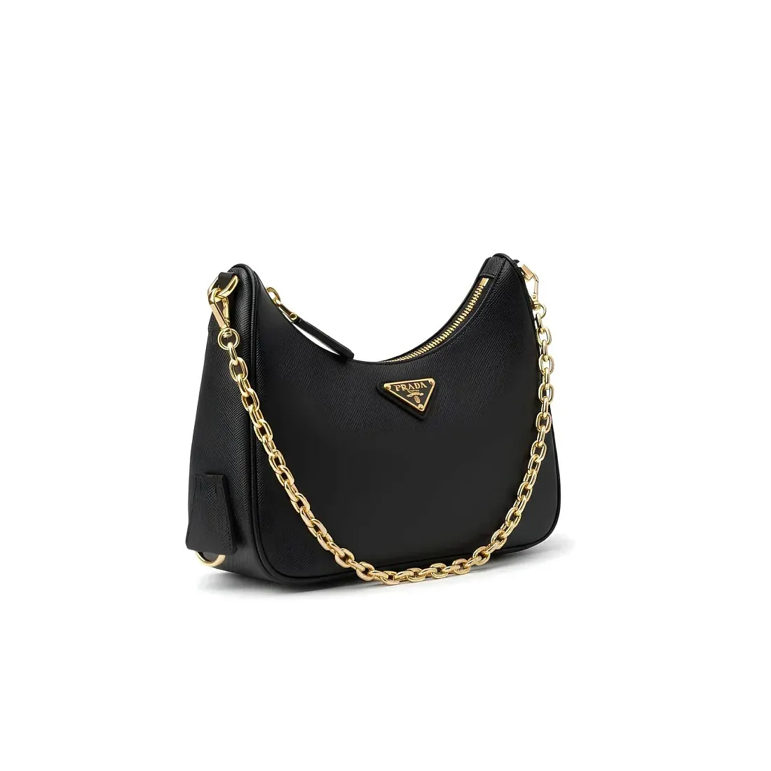 Prada Мини-сумка из сафьяновой кожи Re-Edition Black - фото 3