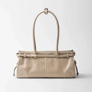 Prada Средняя кожаная сумка Travertine - фото 5