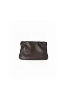 The Row Клатч Large Bourse Clutch Dark Brown из кожи Dark Brown - фото 1