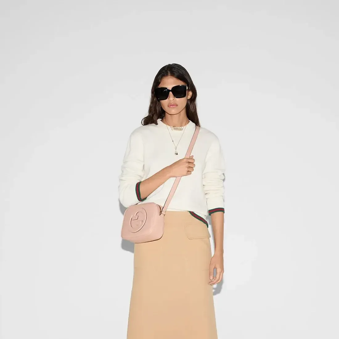 Gucci Мини-сумка на плечо Blondie Light Pink - фото 2