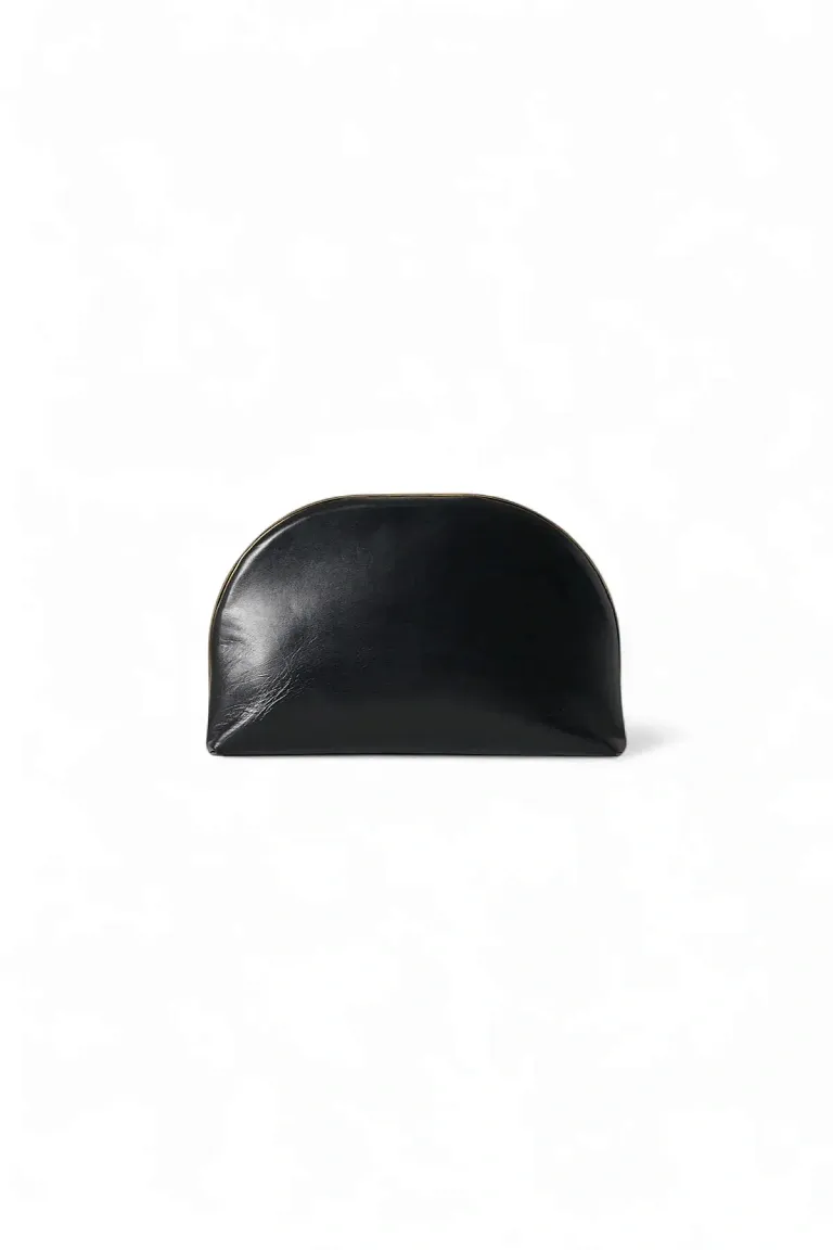 Клатч Sylvia Navy из кожи The Row Black - фото 1