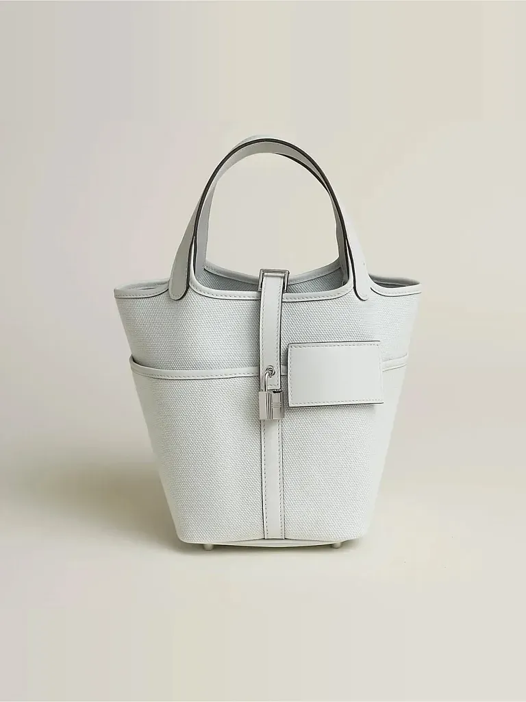 Сумка Picotin 18 Cargo Gris Platine Goeland Swift Palladium Hardware Hermes - фото 1