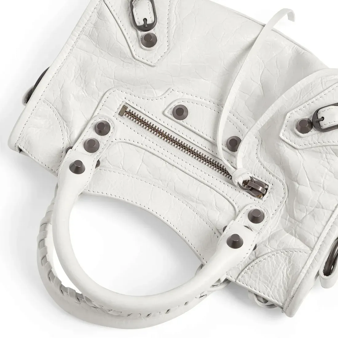 Balenciaga Сумка Le City мини формата Optic White - фото 7