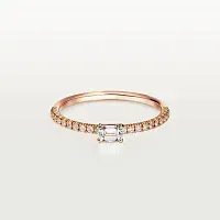 Cartier Кольцо Emerald-Сut Diamond с бриллиантовым паве Etincelle de Rose Gold - фото 1