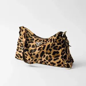 Prada Средняя сумка Aimee из кожи с леопардовым принтом - фото 3
