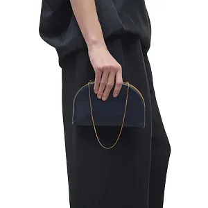 The Row Клатч Sylvia Navy из кожи Navy - фото 2