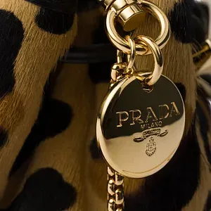 Prada Миниатюрный мешочек из принтованной кожи - фото 5