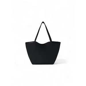 The Row Сумка Park Tote Three Canvas Black из хлопка и кожи Black / Black / Blue - фото 1