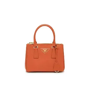 Prada Мини-сумка Galleria из сафьяновой кожи Orange - фото 1