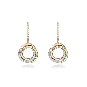 Cartier Серьги Trinity earrings, half-paved - фото 1