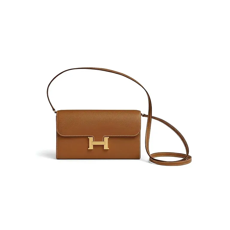 Мини-сумка Hermes Constance To Go Gold Evercolor Gold Hardware - фото 1