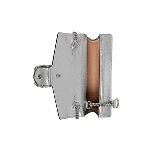 Gucci Мини-сумка Dionysus Silver Lame - фото 3
