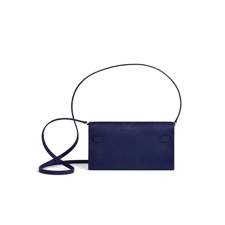Кошелек Kelly To Go Bleu Saphir Epsom Gold Hardware Hermes - фото 2