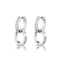 Cartier Серьги Love earrings, multiwear, half-paved White Gold - фото 1