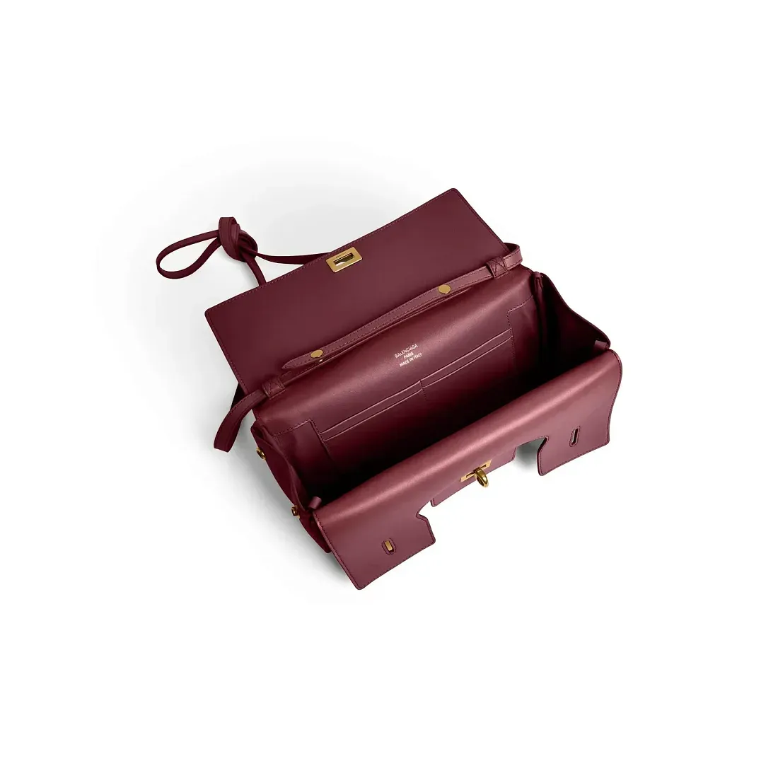 Balenciaga Клатч Bel Air маленького формата Dark Burgundy - фото 6