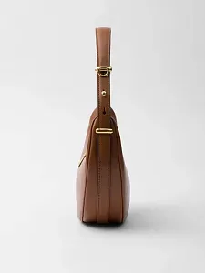 Prada Маленькая кожаная сумка через плечо Arque Cognac - фото 4