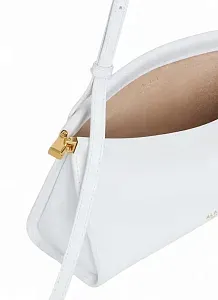 Alaïa Маленькая кожаная сумка Le Click East West Optical White - фото 4