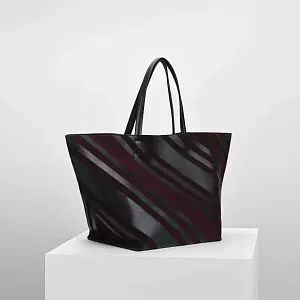 Phoebe Philo Сумка Cabas Black/Oxblood - фото 3