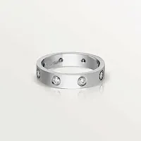 Cartier Обручальное кольцо Love 8 бриллиантов White Gold - фото 1