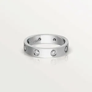 Cartier Обручальное кольцо Love 8 бриллиантов White Gold - фото 1