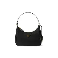 Prada Mини-сумка из Re-Nylon и сафьяновой кожи Re-Edition 2005 Black - фото 1