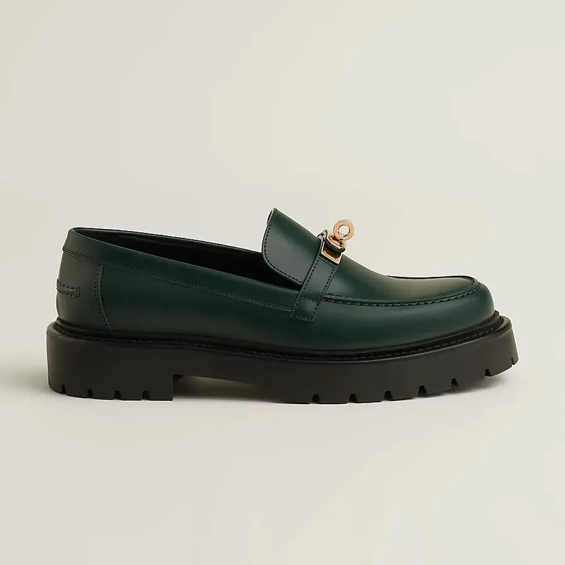 Hermès Лоферы Icone Vert Bouteille - фото 3