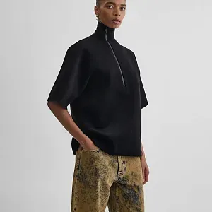 Phoebe Philo Ассиметричная футболка с молнией - фото 4