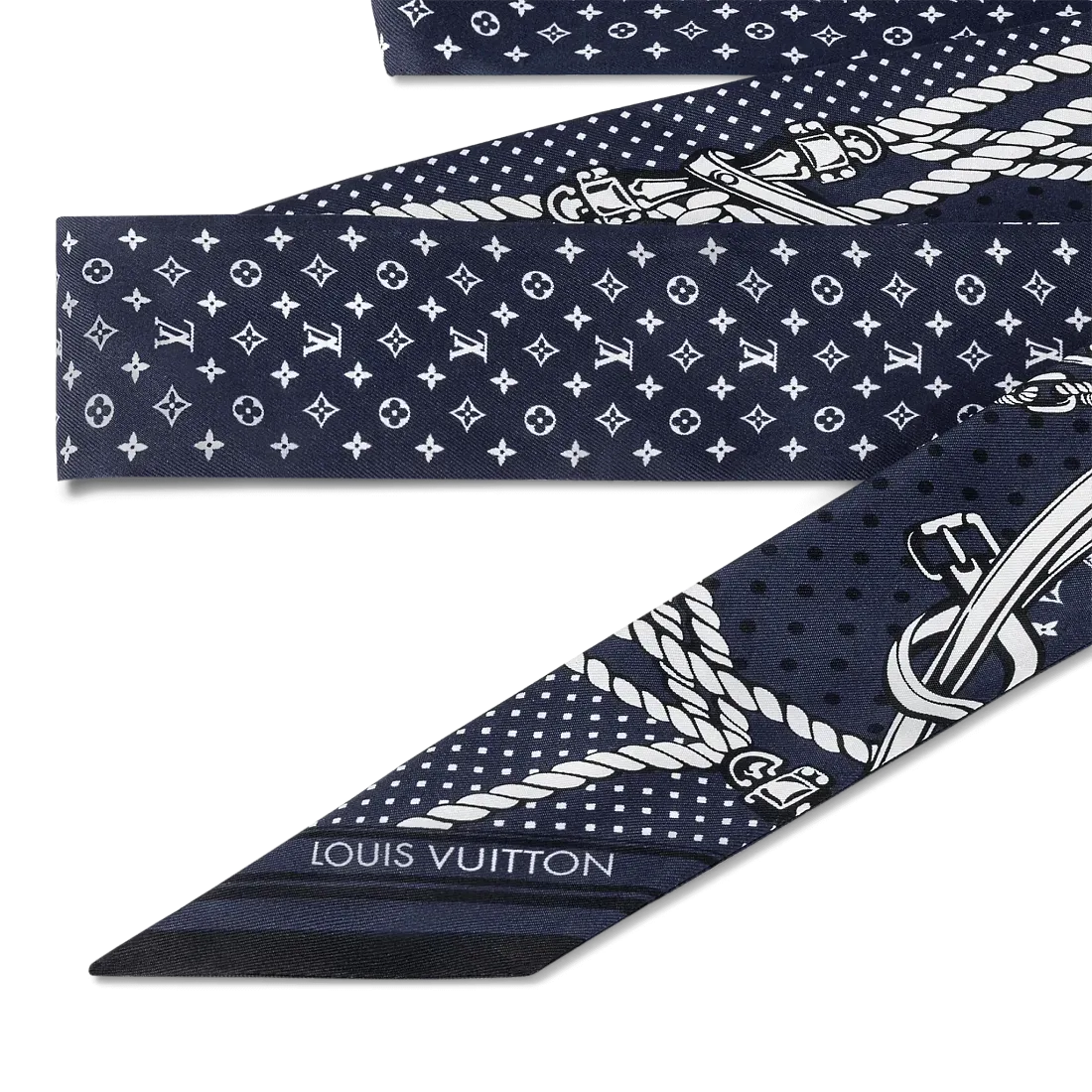 Louis Vuitton Шелковая лента Sailor Bandana BB Bleu Marine - фото 4