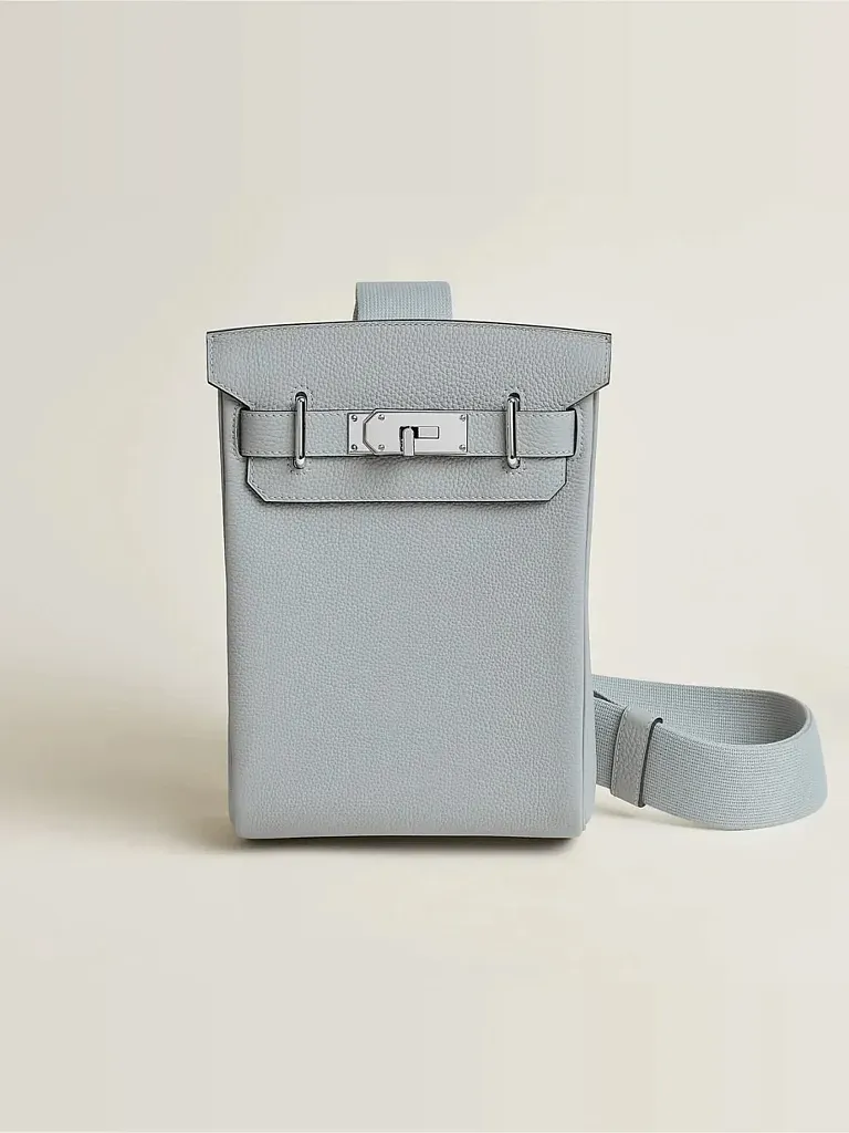 Рюкзак HAC a Dos PM Bleu Glacier Togo Palladium Hardware Hermes - фото 1