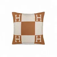Hermès Подушка Avalon 50 см Ecru / Camel - фото 1