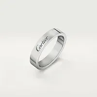 Cartier Обручальное кольцо C de Men 4 мм Platinum - фото 1