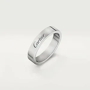Cartier Обручальное кольцо C de Men 4 мм Platinum - фото 1