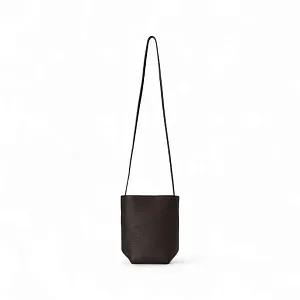 The Row Сумка NS Park Crossbody Smoked Taupe из кожи Intense Brown - фото 1