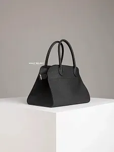 The Row Сумка Soft Margaux 10 из кожи Black - фото 8