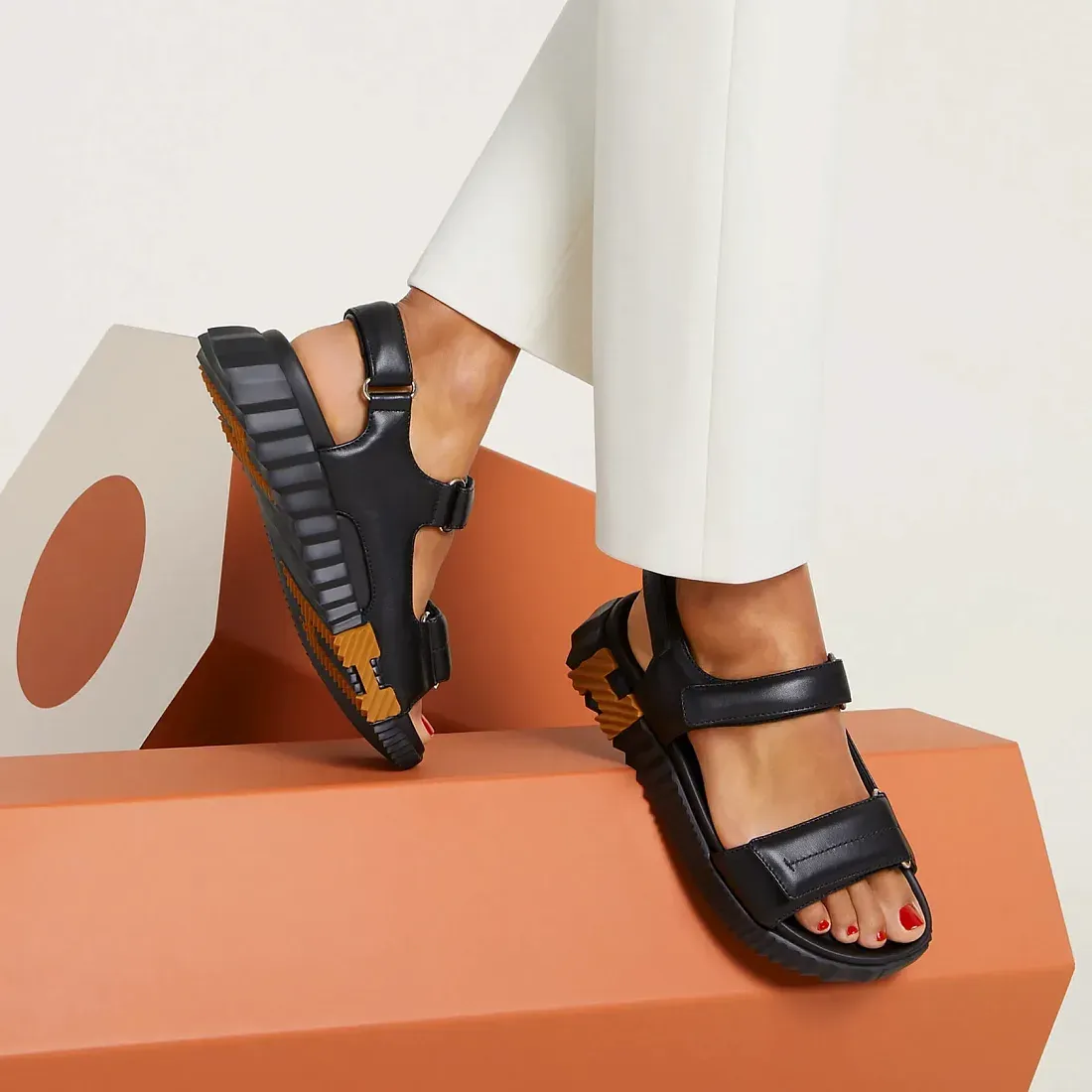 Hermès Сандалии Junior Sandal Black - фото 2