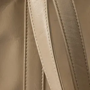 Prada Большая кожаная сумка-тоут Travertine - фото 7