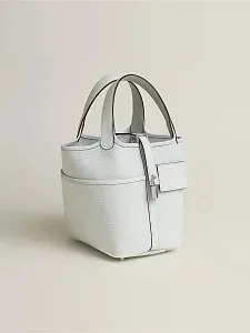 Hermès Сумка Picotin 18 Cargo Gris Platine Goeland Swift Palladium Hardware - фото 2