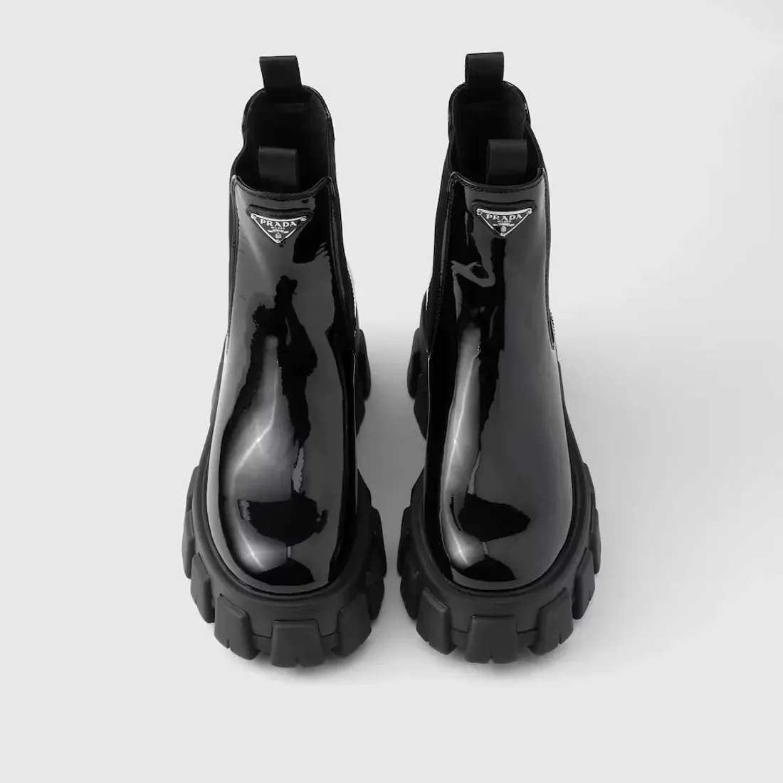 Prada Ботинки Monolith из лаковой кожи - фото 3