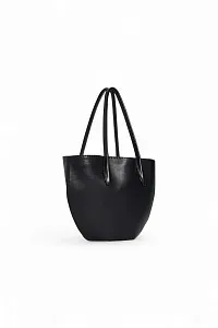 The Row Сумка Alger Tote Deep Brown из кожи Black / Dark Brown - фото 2