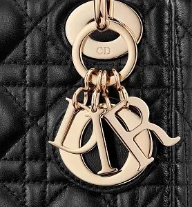 Dior Сумка Lady cannage lambskin мини-формата Black - фото 8