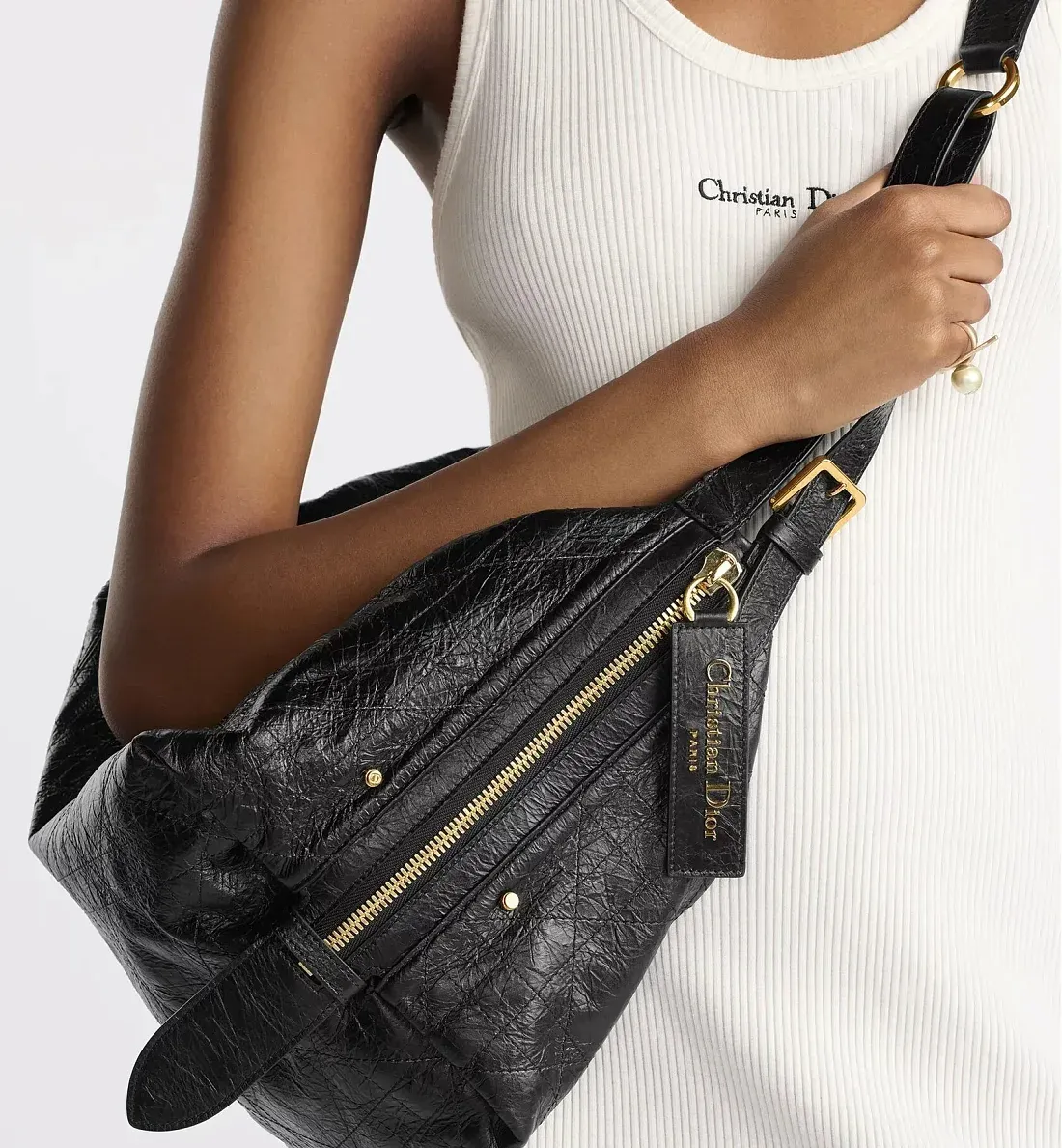 Dior Сумка D-Journey in crinkled calfskin большого формата - фото 4