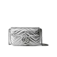 Gucci Мини-сумка GG Marmont Silver - фото 1