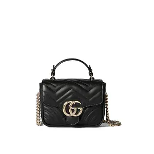 Gucci Мини-сумка на плечо GG Marmont Black - фото 1
