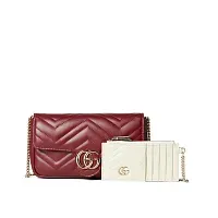 Gucci Мини-сумка GG Marmont Rosso Ancora Red - фото 1
