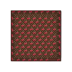Louis Vuitton Платок-каре Monogram Cerise 90 LV x TM Brown - фото 1