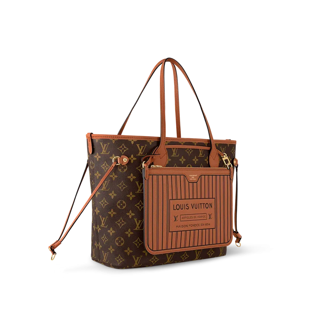 Louis Vuitton Сумка Neverfull Inside Out MM Tan - фото 2