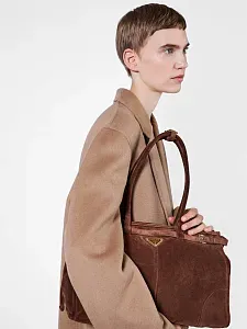 Prada Большая замшевая сумка - фото 5