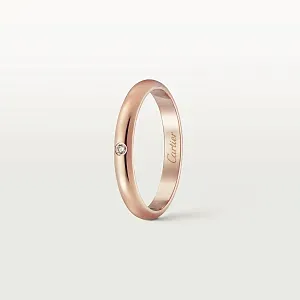 Cartier Обручальное кольцо с 1 бриллиантом 1895 2,6 мм Rose Gold - фото 2