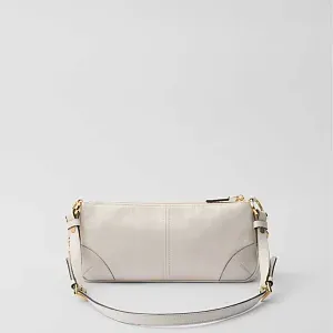Prada Re-Edition 2002 cредняя кожаная сумка через плечо White - фото 2