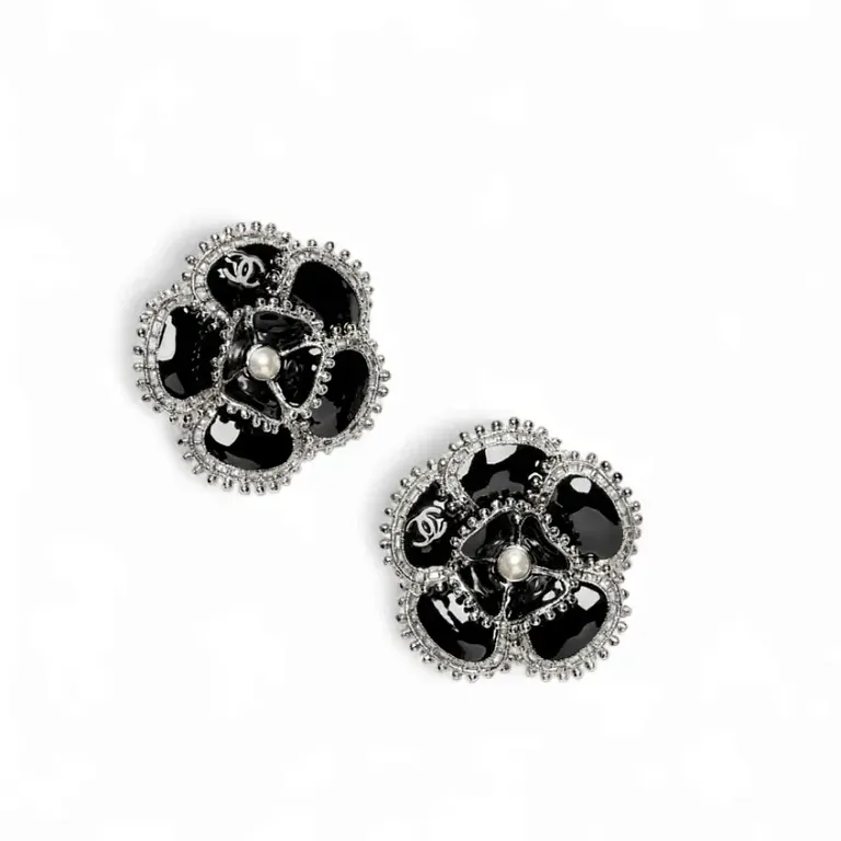 Серьги-клипсы Chanel Black - фото 1